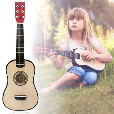 Детская деревянная гитара M 1370, шестиструнная, 52 см, запасная струна, медиатор 1370 фото