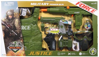 Детский игровой набор Военного с Бронежилетом ВСУ 34280 - Special Force Justice 34280 фото