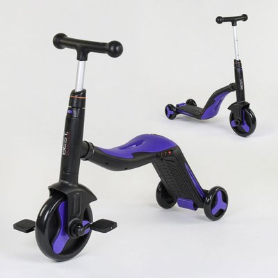Самокат-велобег-велосипед детский best scooter 3в1 со светом и музыкой 30304 30304 фото