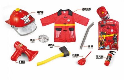 Детский набор пожарного, костюм пожарного, F012 F012 фото