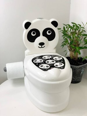 Горшок детский Панда со спинкой, съемный горшок, держатель для бумаги, звуки воды, подсветка, 07-561 Pilsan 07-561 Pilsan фото