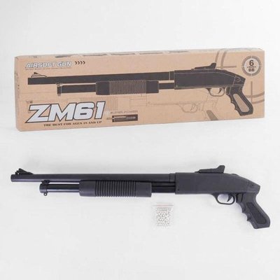 Игрушечное помповое ружье дробовик винчестер ZM 61 с металлическим корпусом ZM 61 фото