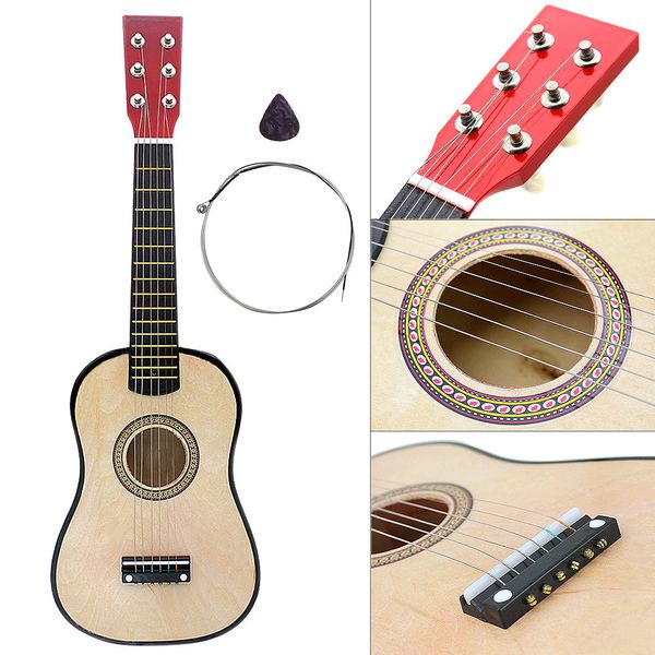 Гітара дитяча M 1369 дерево, 58 см, 6 струн, запасна струна, медіатор, 5 кольорів 1369 фото